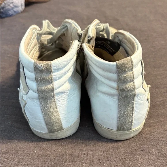 Golden Goose Slide High-Top Sneakers Sparkle grey and white size 39 EU - Picture 6 of 7